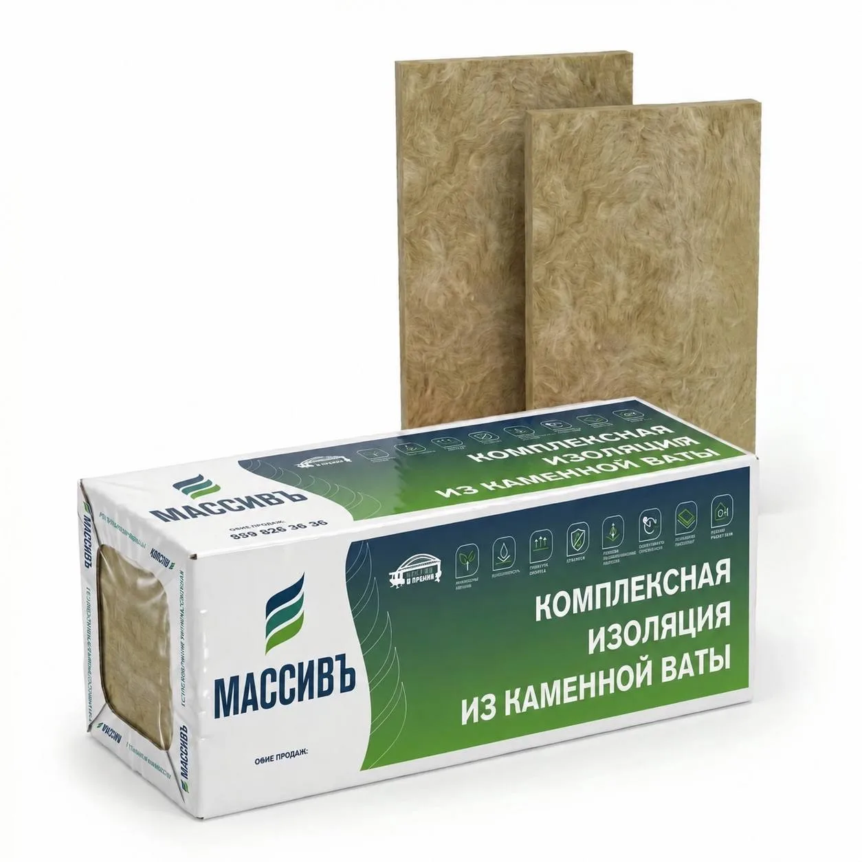 картинка Утеплитель Массивъ Фасад 110 толщина 80 мм от магазина Альфа Плейс